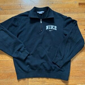 Vintage Nike Swoosh Crewneck Sweater Quarter Zip